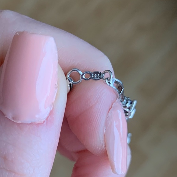 Sterling silver amethyst bracelet - Picture 2 of 4